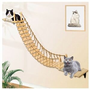 ⭐️7LbsCat Wall Shelves-70"Cat Bridge HammockTree with Mounted Perch& Cloud Shelf